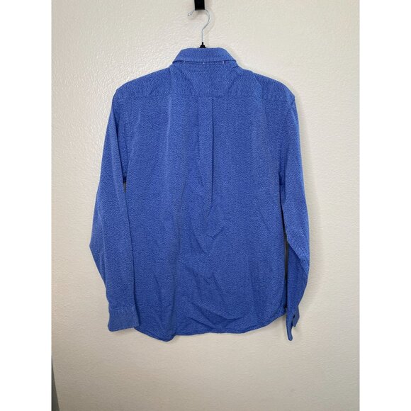 Banana Republic Mens Blue Patterned Long Sleeve‎ Shirt Size M 100% Cotton collar - Picture 3 of 6